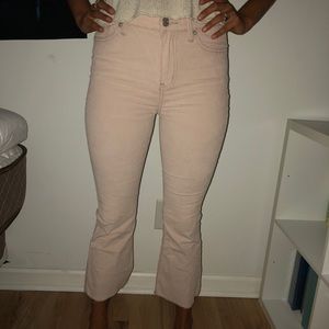 BDG Size 26 crop corduroy light pink pants